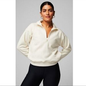 Fabletics Cozy Fleece Half Zip Sweatshirt - XS